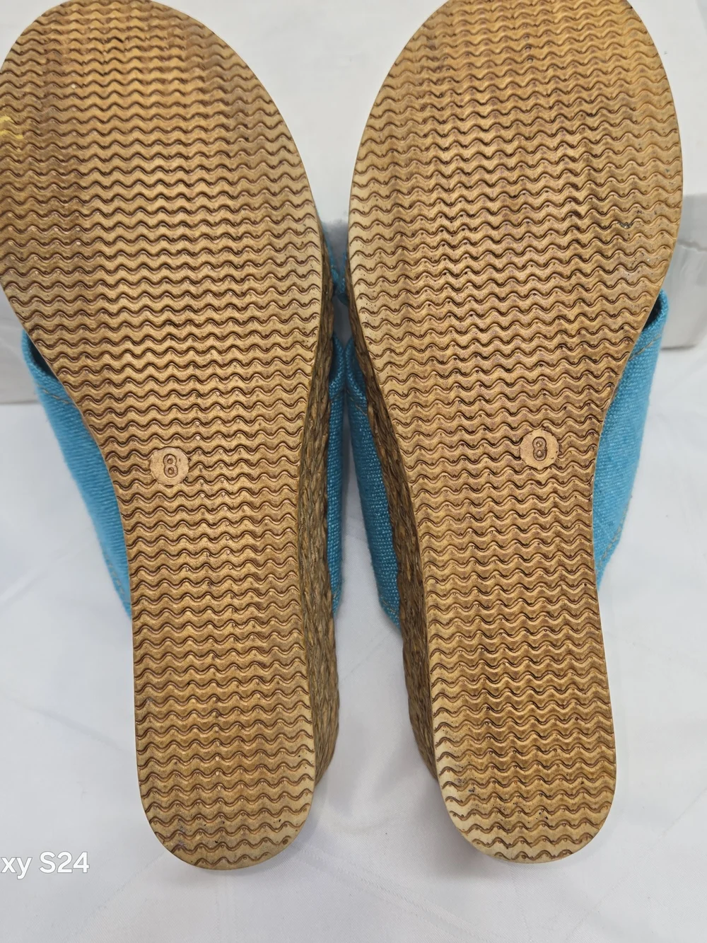 REBA Women’s Turquoise Wedge Slide Sandals - Stylish Summer Comfort SIZE 8